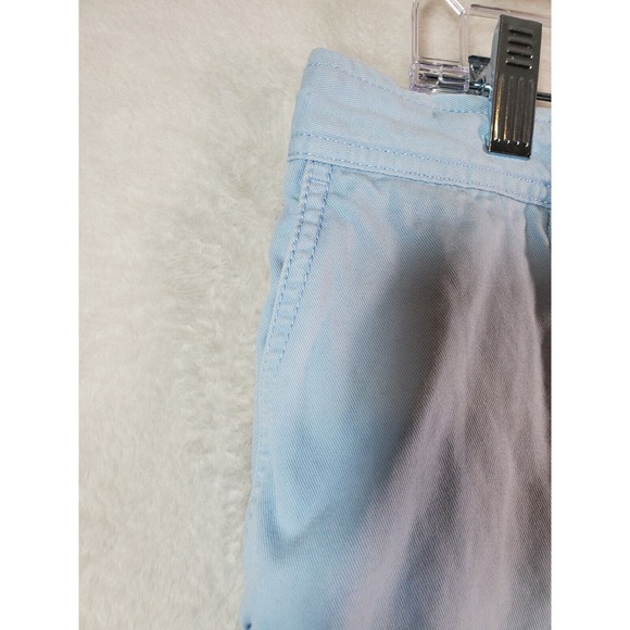 IZOD Saltwater Shorts Mens Size 42 Light Blue Cotton Medium Wash Slash Pockets - Picture 8 of 16